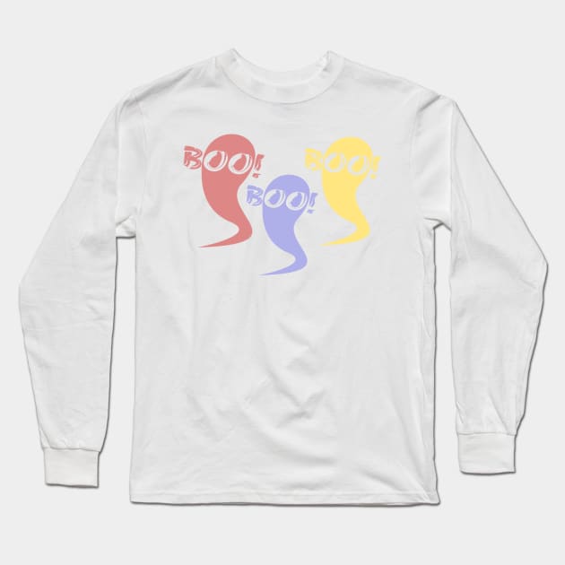 Ghost Says Boo Long Sleeve T-Shirt by jaml-12